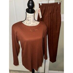 Vintage 1960s Fire Islander DEADSTOCK Pantsuit Set Long Sleeve NWT Tagged Size 8